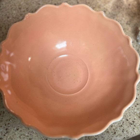 Hocking Glass Oyster Pearl Pink Vitrock Bowl 16881 - Picture 3 of 3